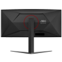 Monitor Gaming Ultraparonámico Curvo AOC CU34G4 34'/ WQHD/ 1ms/ 180Hz/ VA/ Regulable en altura/ Negro