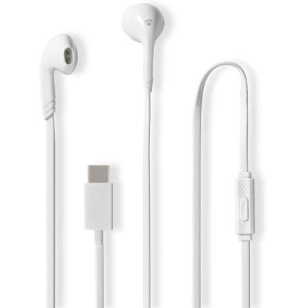 Nedis Wired Headphone | USB-C | 1.20 M | Built-In Microphone | White