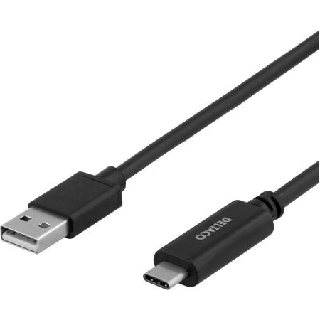 Deltaco USB To USB-C Cable LSZH - USB 2.0 - 10 W - 3 M - Black