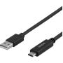 Deltaco USB To USB-C Cable LSZH - USB 2.0 - 10 W - 3 M - Black