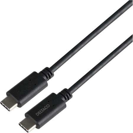 Deltaco USB 4.0 USB-C To USB-C Cable LSZH - 40 Gbps - 240 W Epr - 0.8 M - Black