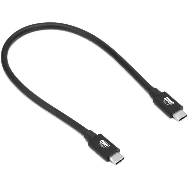 OWC 0.3m USB-C Cable Thunderbolt 4 + 5 80/120GB/s USB-C / USB-4 Devices 240W Bk