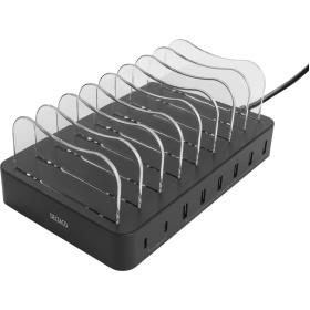 Deltaco USB Charging Station 6X USB-A 2X USB-C PD 75W - Black