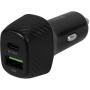 Deltaco USB Car Charger 1X USB-C PD 1X USB-A 36 W - Black