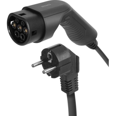 Deltaco E-Charge Cable Mode 2 Schuko - Type 2 10-16A 5m