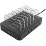 Deltaco USB Charging Station 5X USB-A 1X USB-C PD 50W - Black