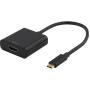Deltaco USB-C To HDMI Adapter 4K 4096x2160 30Hz - Black