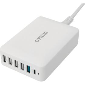 Deltaco USBC-MO100 Charge Station 6 Devices 1 X USB-C PD 30W 1 X USB-A 18W 4 X