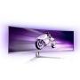 Monitor Gaming Ultrapanorámico Curvo Philips Evnia 8000 49M2C8900L 49'/ Dual QHD/ 0.03ms/ 144Hz/ OLED/ Multimedia/ Blanco