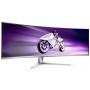Monitor Gaming Ultrapanorámico Curvo Philips Evnia 8000 49M2C8900L 49'/ Dual QHD/ 0.03ms/ 144Hz/ OLED/ Multimedia/ Blanco