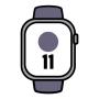 Apple Watch Series 11/ GPS/ 46mm/ Plata/ Correa Deportiva Niebla Lila (S/M)