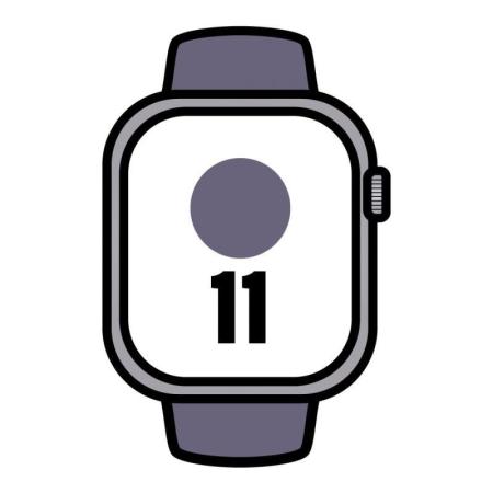 Apple Watch Series 11/ GPS/ 46mm/ Plata/ Correa Deportiva Niebla Lila (S/M)