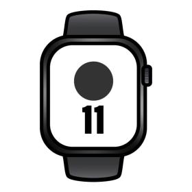 Apple Watch Series 11/ GPS/ 46mm/ Negro Azabache/ Correa Deportiva Negra (S/M)
