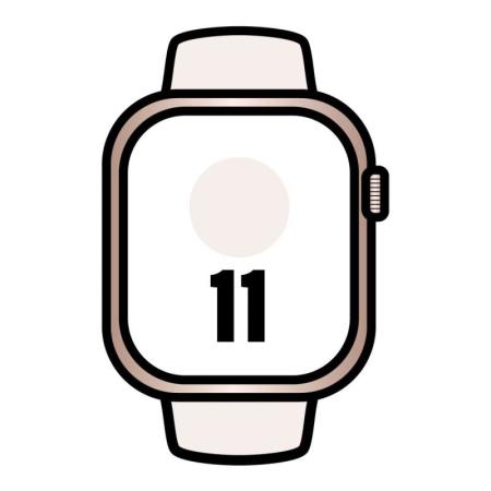 Apple Watch Series 11/ GPS/ 46mm/ Oro Rosa/ Correa Deportiva Rosa rubor (M/L)