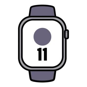 Apple Watch Series 11/ GPS/ 46mm/ Plata/ Correa Deportiva Niebla Lila (M/L)