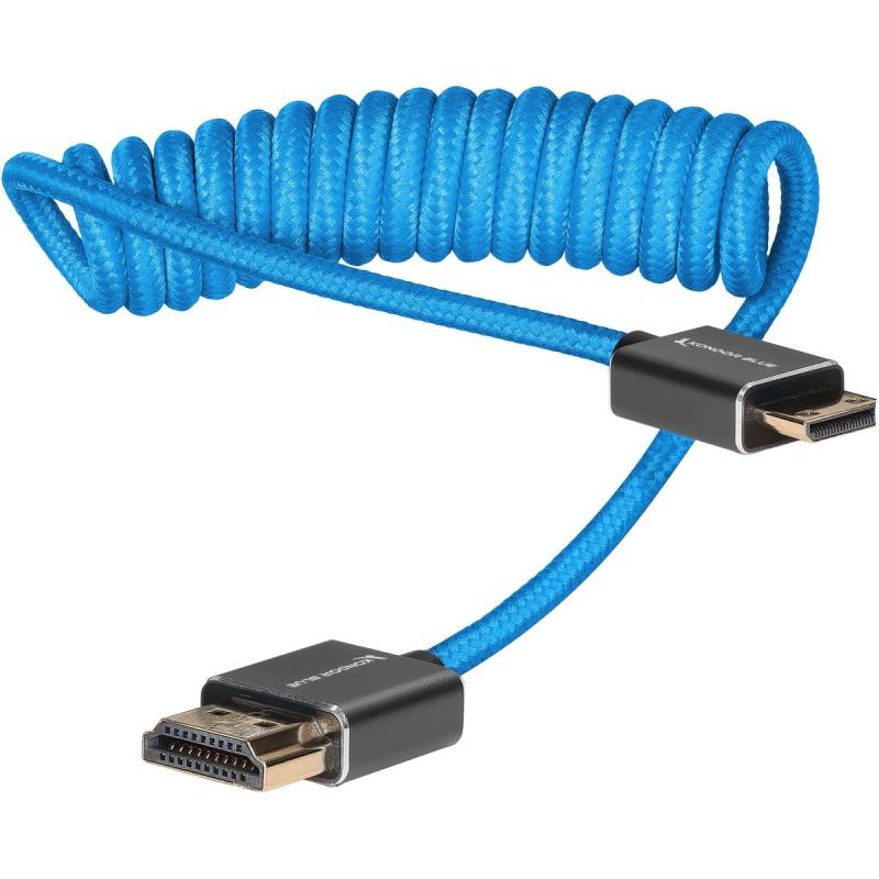 Kondor Blue KB-MN-FHDMI-12 Coiled Mini HDMI To Full HDMI 12-24&amp;quot;