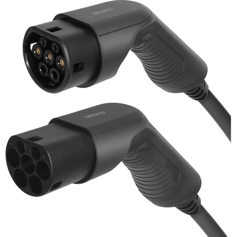 Deltaco E-Charge Cable Type 2 - Type 2 3 Phase 32A 5m