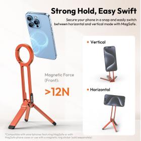 Ulanzi MA30 Mini Smartphone-Tripod Magnetic Karabijn Orange