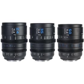 Sirui Vision Prime 1 Series T1.4 FullFrame Cine Lens Kit 24mm/35mm/50mm (Black)