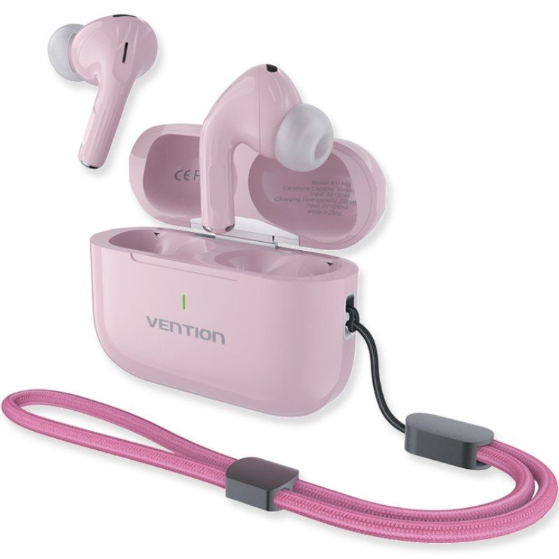 Auriculares Bluetooth Vention Echo Lite E11 Plus con estuche de carga/ Autonomía 30h/ Rosas