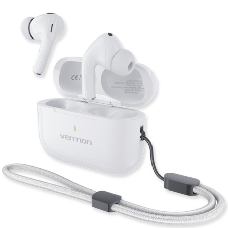 Auriculares Bluetooth Vention Echo Lite E11 Plus con estuche de carga/ Autonomía 30h/ Blancos