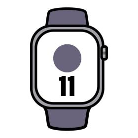 Apple Watch Series 11/ GPS/ Cellular/ 42mm/ Plata/ Correa Deportiva Púrpura (S/M)