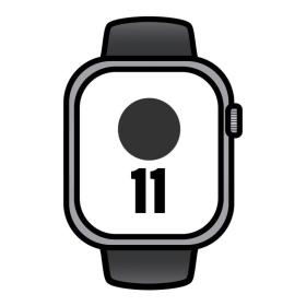 Apple Watch Series 11/ GPS/ Cellular/ 46mm/ Aluminio Gris Espacial/ Correa Deportiva Negra S/M
