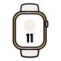 Apple Watch Series 11/ GPS/ Cellular/ 46mm/ Titanio Dorado/ Correa Deportiva Rosa Rubor M/L