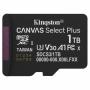 Tarjeta de Memoria Kingston CANVAS Select Plus 1TB microSD XC/ Clase 10/ 150MBs