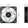 Ventilador Arctic P14 PWM PST A-RGB/ 14cm/ Negro