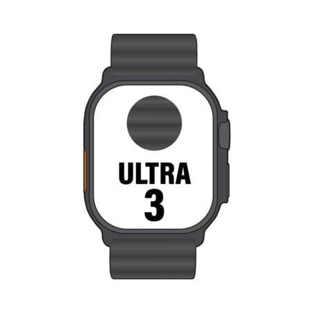 Apple Watch Ultra 3/ GPS/ Cellular/ 49mm/ Caja Titanio Negro/ Correa Ocean Negra