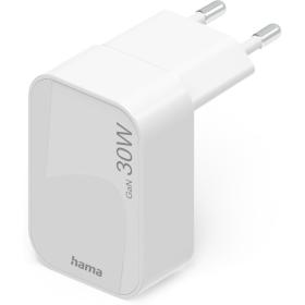 Hama Fast Charger Gan 1X USB-C Collapsible Mini-Charger PD 30 W White