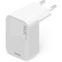 Hama Fast Charger Gan 1X USB-C Collapsible Mini-Charger PD 30 W White