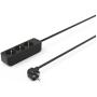 Hama Power Strip 3-FOLD w/ Extra Aanraakbeveiliging 1.4 M Black