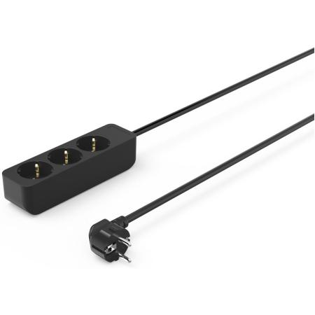 Hama Power Strip 3-FOLD w/ Extra Aanraakbeveiliging 1.4 M Black