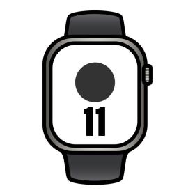 Apple Watch Series 11/ GPS/ Cellular/ 42mm/ Titanio Natural/ Correa Deportiva Negra (S/M)