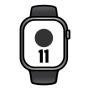 Apple Watch Series 11/ GPS/ Cellular/ 42mm/ Titanio Natural/ Correa Deportiva Negra (M/L)