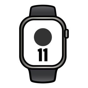 Apple Watch Series 11/ GPS/ Cellular/ 42mm/ Titanio Natural/ Correa Deportiva Negra (M/L)