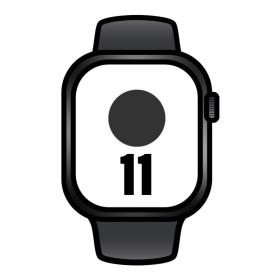 Apple Watch Series 11/ GPS/ Cellular/ 42mm/ Titanio Negro/ Pizarra Correa Deportiva Negro (M/L)