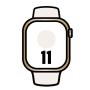 Apple Watch Series 11/ GPS/ Cellular/ 42mm/ Titanio Dorado/ Correa Deportiva Rosa Rubor (S/M)