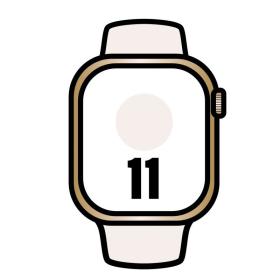 Apple Watch Series 11/ GPS/ Cellular/ 42mm/ Titanio Dorado/ Correa Deportiva Rosa Rubor (S/M)