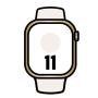 Apple Watch Series 11/ GPS/ Cellular/ 42mm/ Titanio Dorado/ Correa Deportiva Rosa Rubor (M/L)