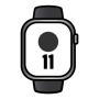 Apple Watch Series 11/ GPS/ Cellular/ 46mm/ Titanio Negro Pizarra/ Correa Deportiva Negra S/M