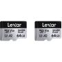 Lexar MicroSDXC Silver Plus UHS-1 64GB V30 R205/W100MB/s - 2pack