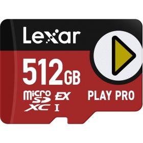 Lexar MicroSD Express 7.1 Play Pro 512GB Up To R900/W600MB/s (104MB/s w/ UHS-I)