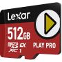 Lexar MicroSD Express 7.1 Play Pro 512GB Up To R900/W600MB/s (104MB/s w/ UHS-I)