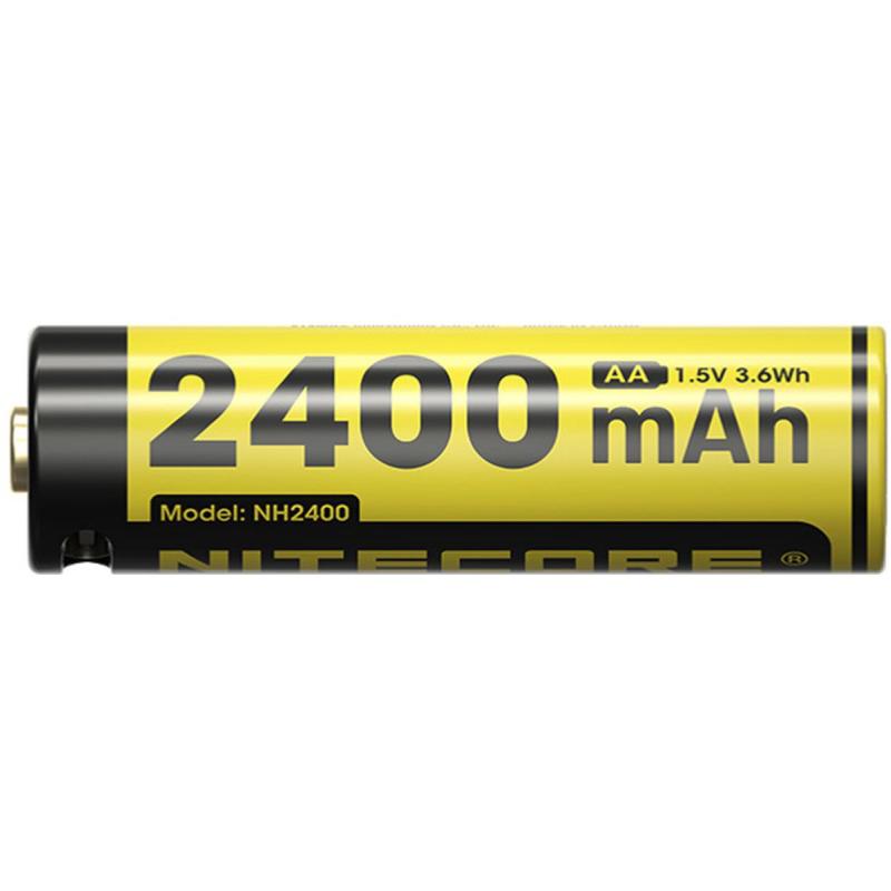 Nitecore NH2400 USB C Rechargeable 1.5V Li ION AA Battery
