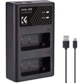 K&amp;F Concept Dual Battery-Charger For LP-E17 w/ USB-C