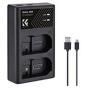 K&amp;F Concept Dual Battery-Charger For EN-EL15 w/ USB-C