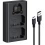 K&amp;F Concept NP-FZ100 Dual Battery-Charger USB-C w/ Display